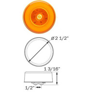 49-MCL-157AB     GLO AMBER 2.5in. ROUND LED 