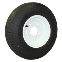 62-480-8-5-B     480-12 B LOADSTAR Trailer Tire on 5 Bolt White Spoke Wheel